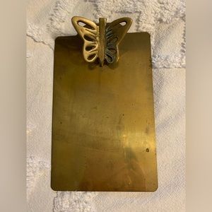 Brass butterfly clipboard vintage